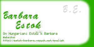 barbara estok business card